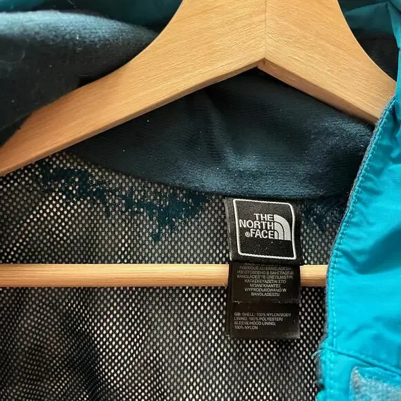The North Face Resolve Jacket Womens Large Teal HyVent Waterproof Hooded Rain - Picture 6 of 10